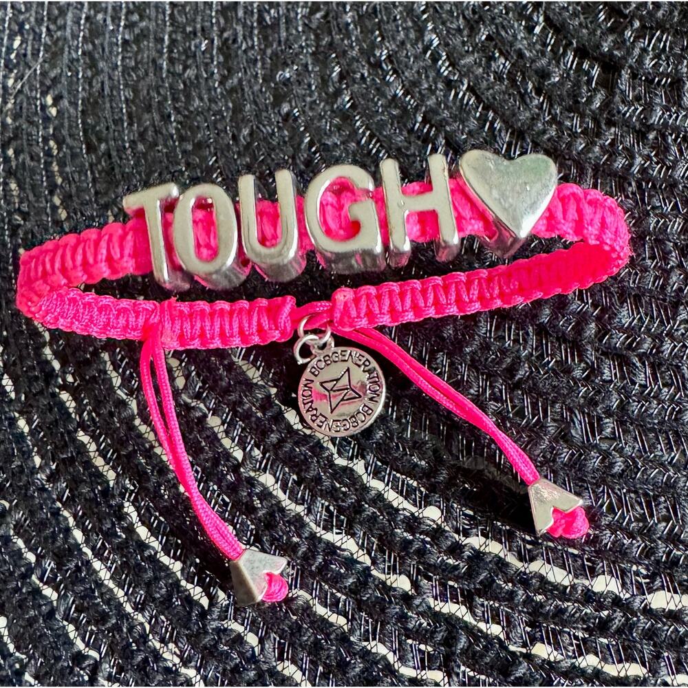 BCBG pink Affirmation Bracelet “TOUGH”